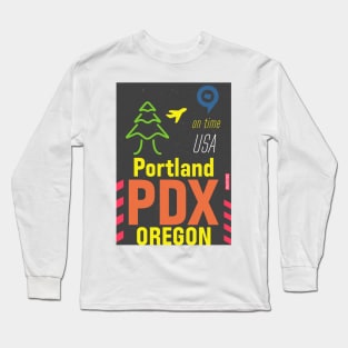 Airport PDX Portland Long Sleeve T-Shirt